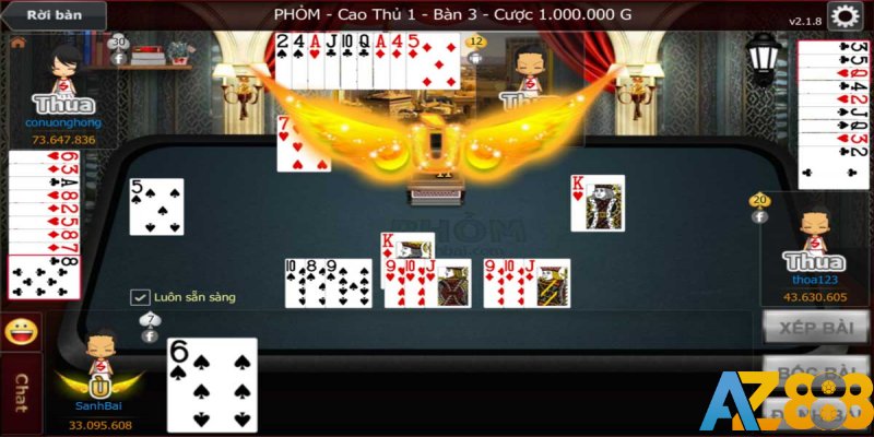 Luật chơi game phỏm online tại nhà cái AZ888